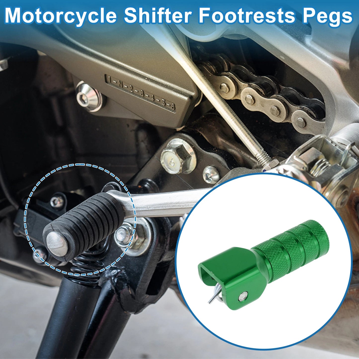 Cylinder Square Shifter Footrests Pegs for Suzuki RMZ (1 Pc)