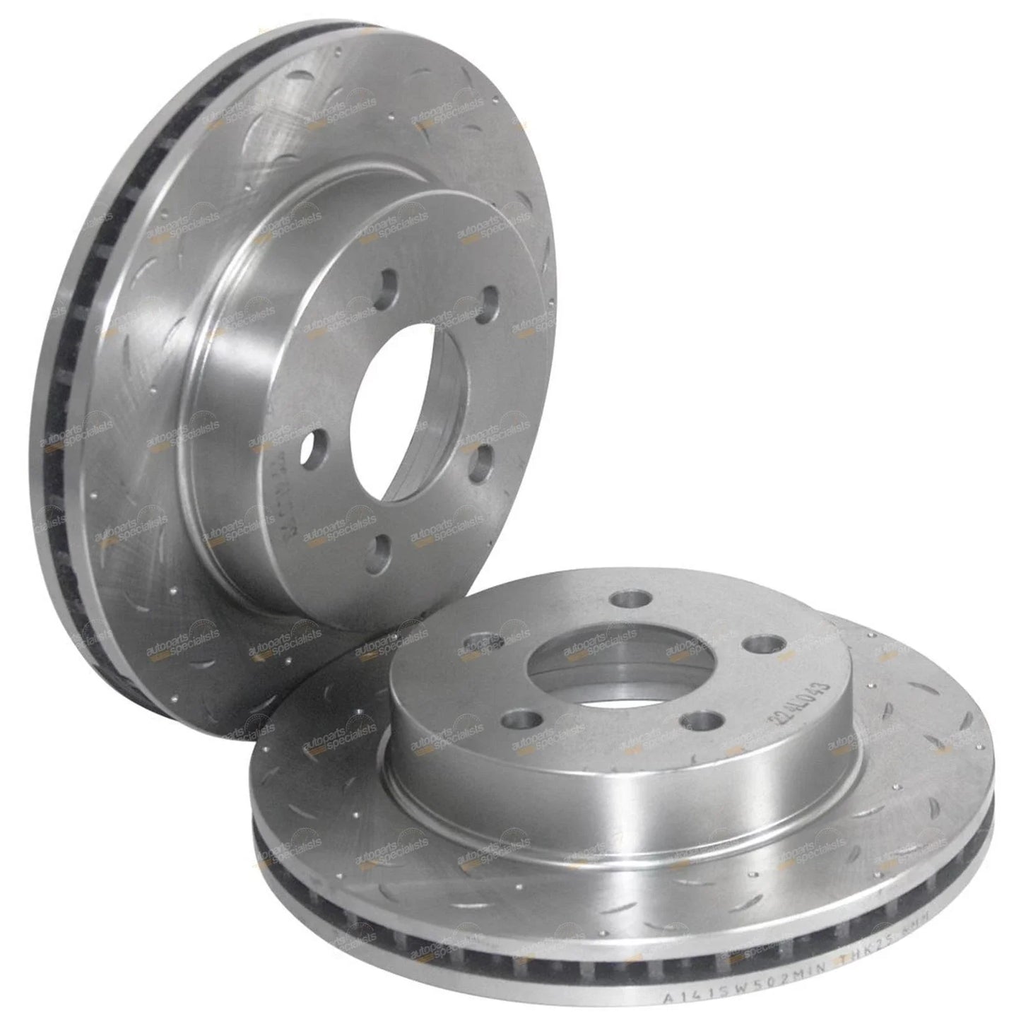 Front Drilled Slotted Disc Rotors & Brake Pads Falcon AU 2 AU 3(2000-2002)