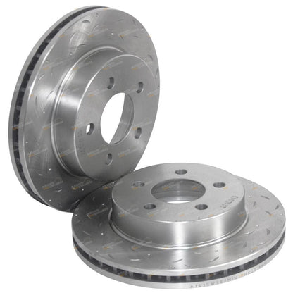 Front Drilled Slotted Disc Rotors & Brake Pads Falcon AU 2 AU 3(2000-2002)