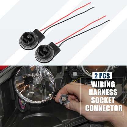 Set of 2 3156 Wire Harness Pigtail Socket for LED Brake Turn Signal Lights