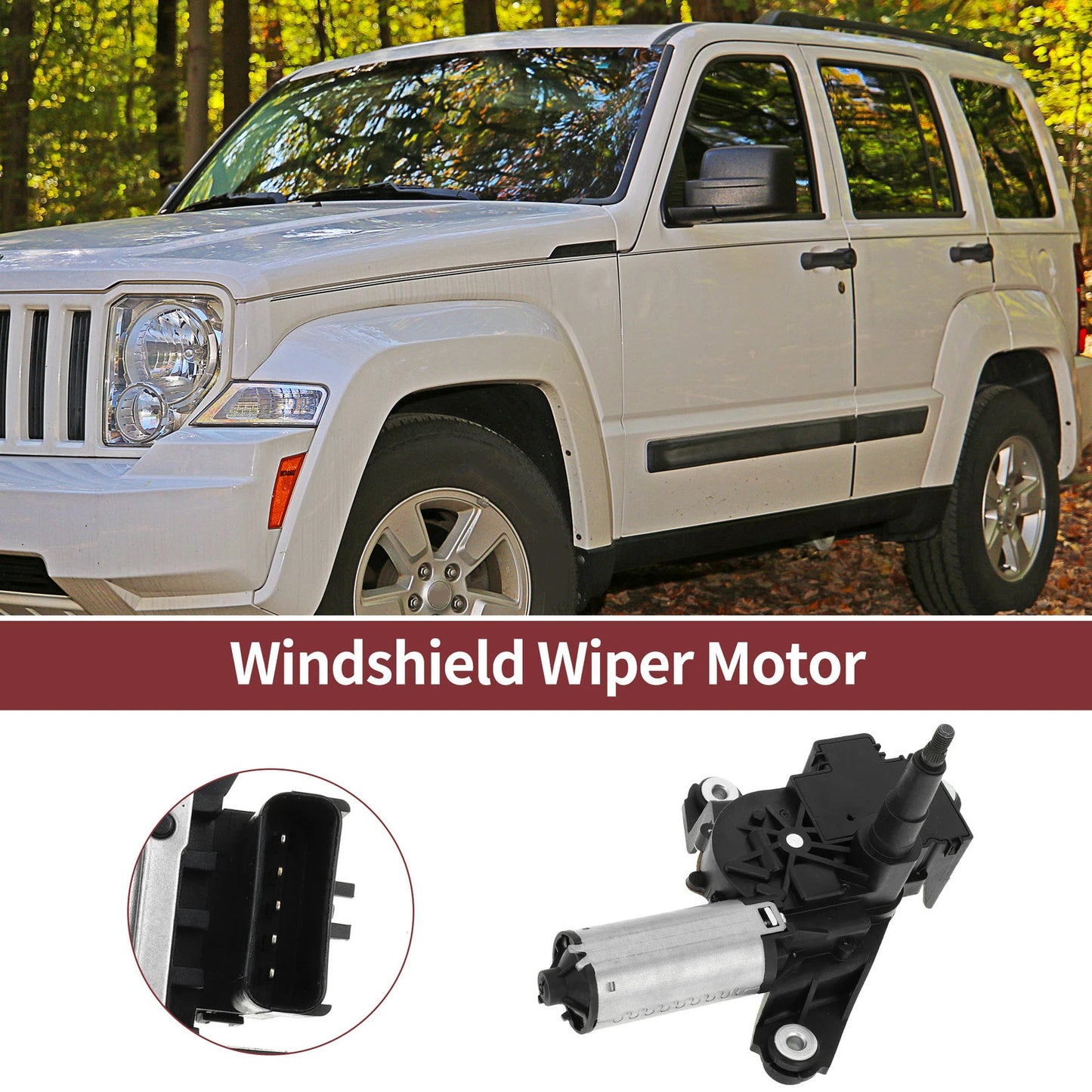 Rear Windshield Wiper Motor for Jeep Liberty (2008–2012) No. 57010090AB 5 Pin