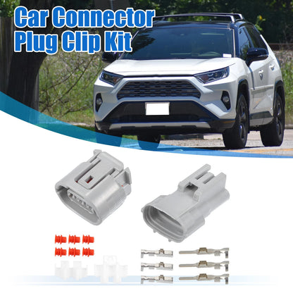 Set of 3 Pin TS Alternator Connector Male Female Adapter for Toyota