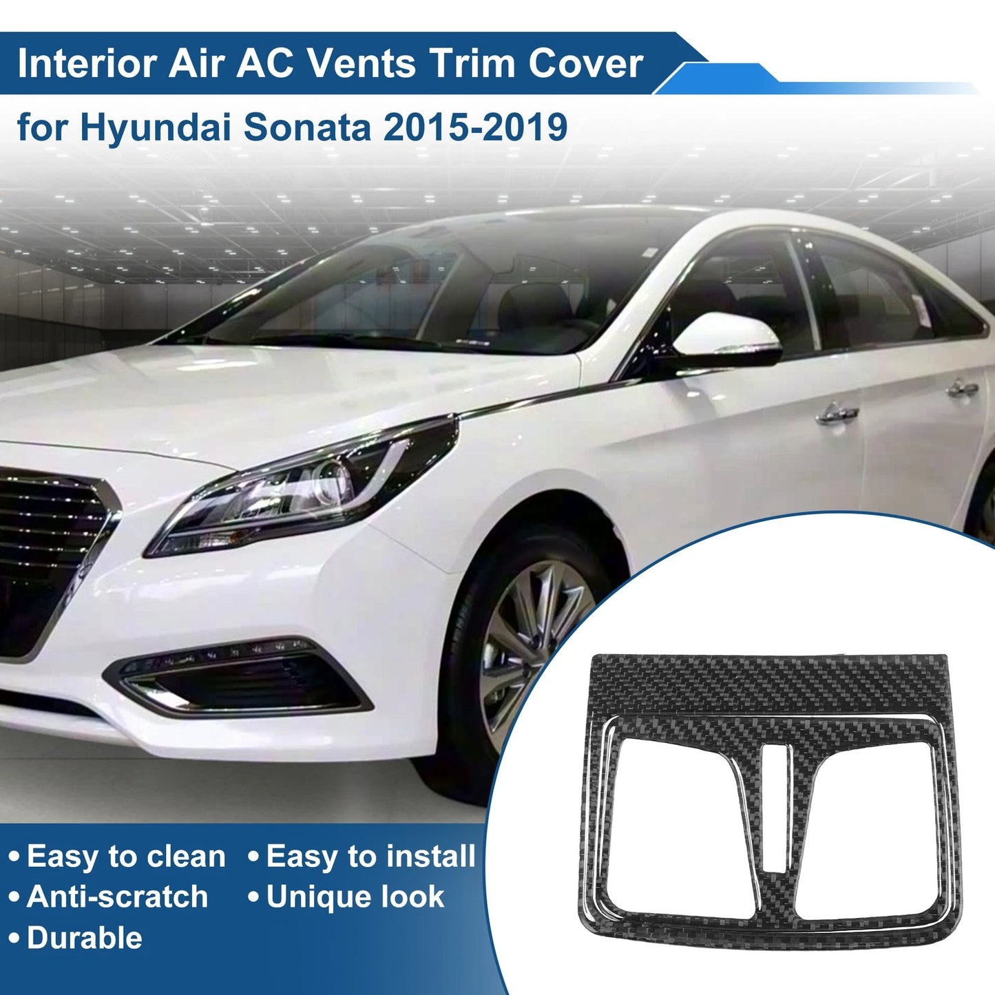 Air Condition Outlet Vent Trim Cover Frame for Hyundai Sonata (2015–2019)