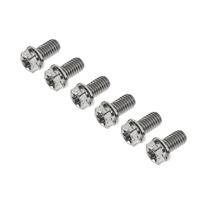 6 x M8x10mm Titanium Torx Head Flange Screws for Motorcycle Bike