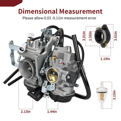 Carburetor and Intake Boot for Yamaha V Star 1100 (1999–2005)