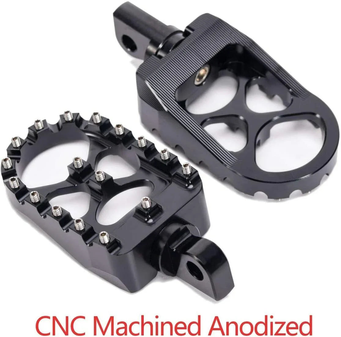 Wide Foot Pegs MX Style for Harley Dyna Sportster Iron 883 Fatboy Bobber (2004-2023)