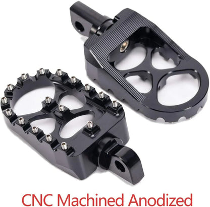 Wide Foot Pegs MX Style for Harley Dyna Sportster Iron 883 Fatboy Bobber (2004-2023)