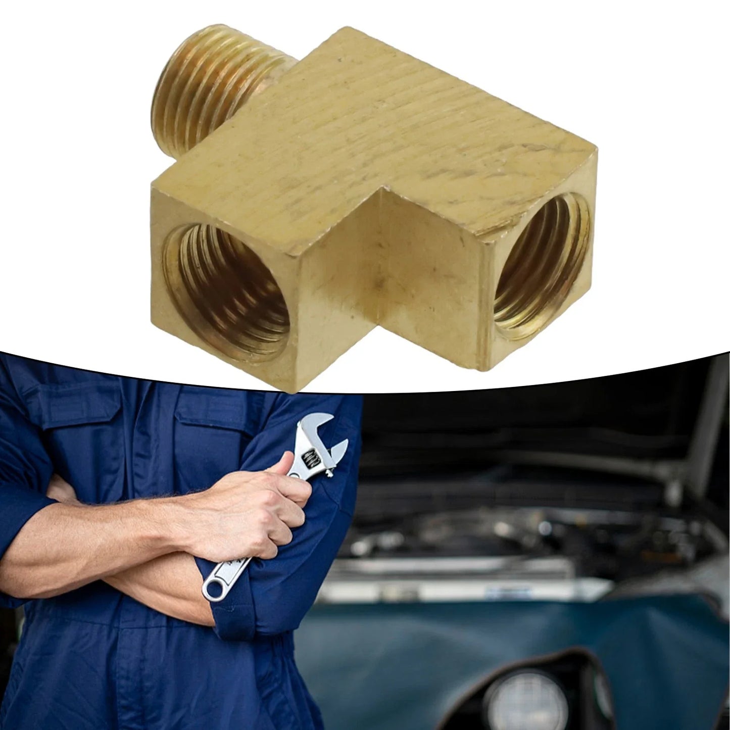 Brass Angle Adapter M10x1mm for Oil Pressure Sensor