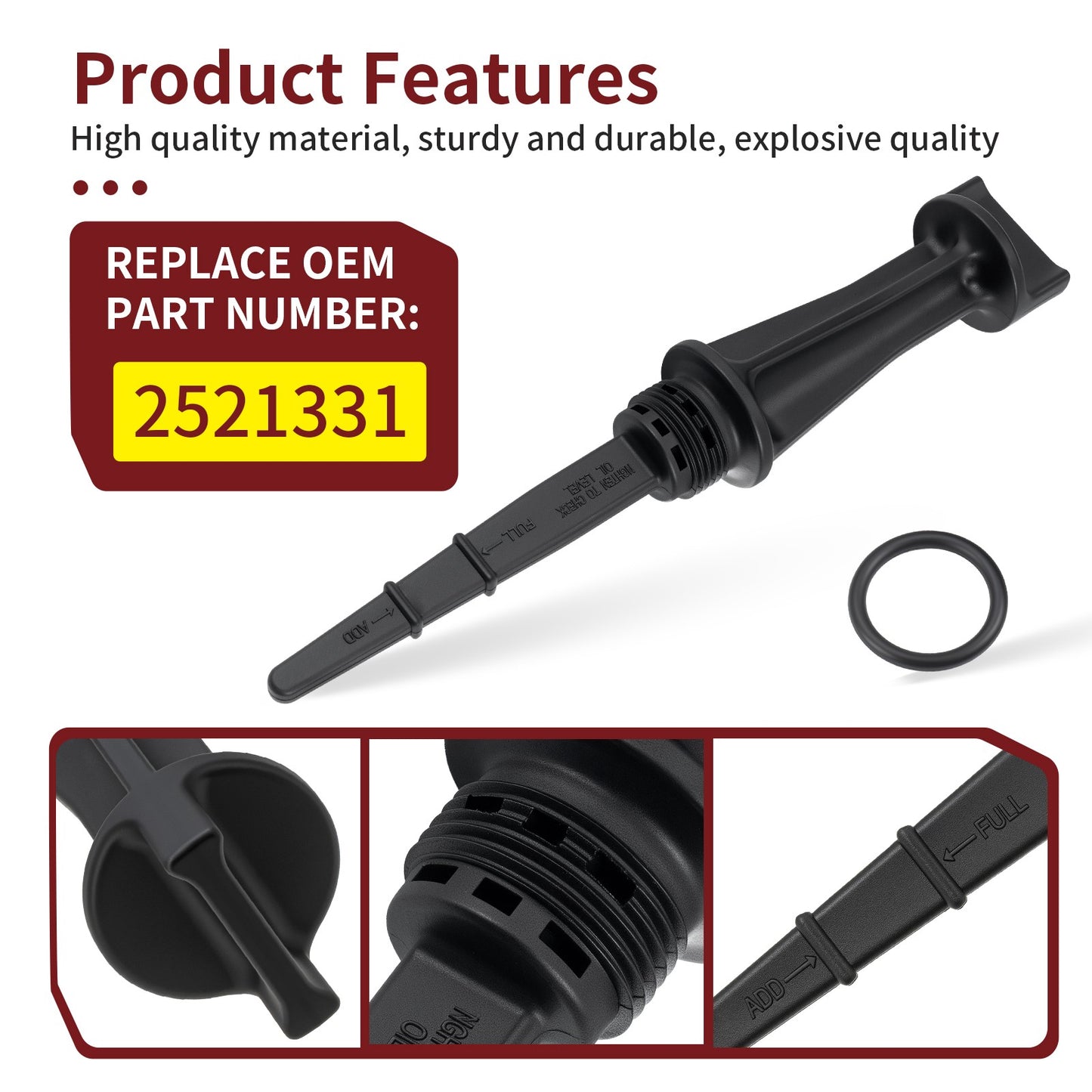 Oil Fill Dipstick & O-Ring for Polaris Sportsman 570 6X6 (2017–2025)