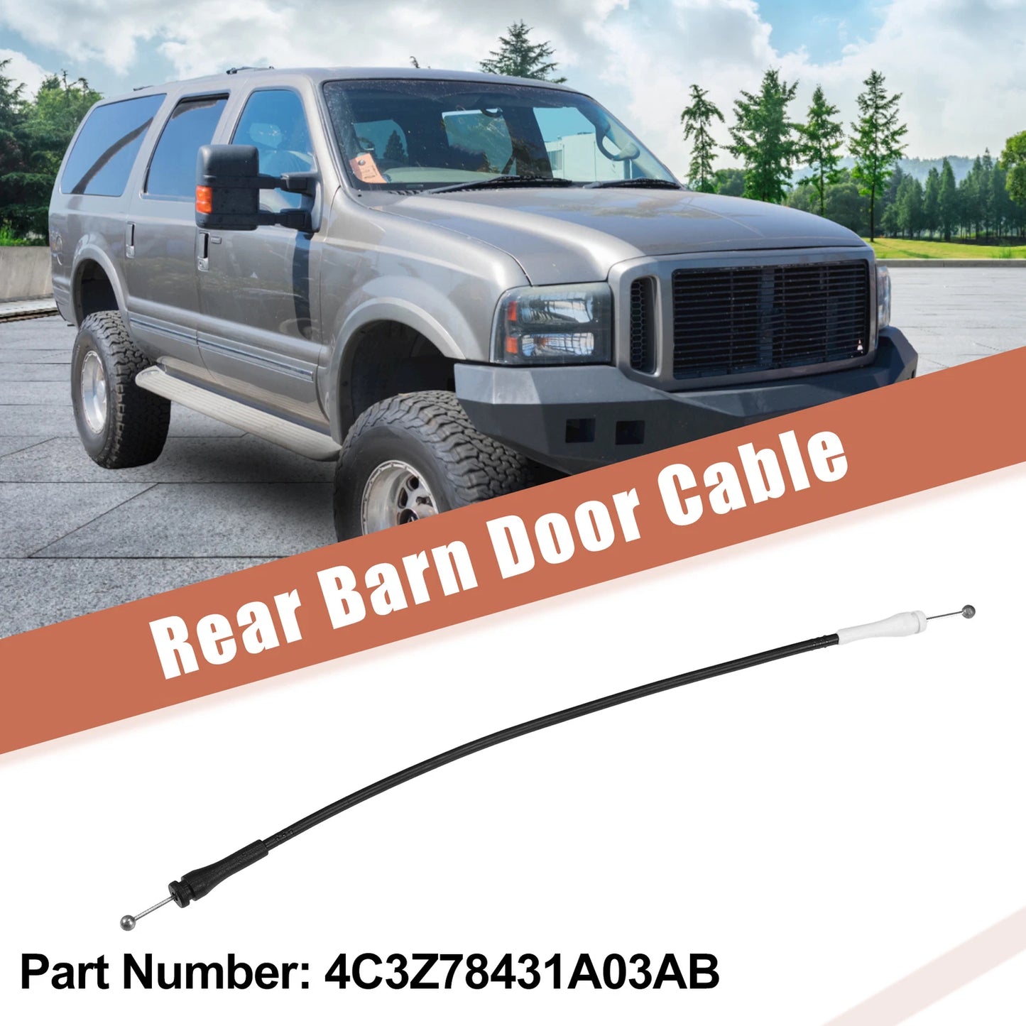 Rear Left Barn Door Lock Release Cable for Ford Excursion (2001–2005)