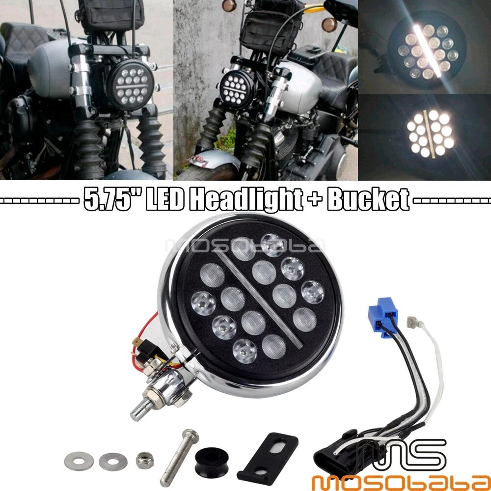 5.75" LED Headlight w/DRL for Harley Sportster 883/1200 XL (2004-2023)