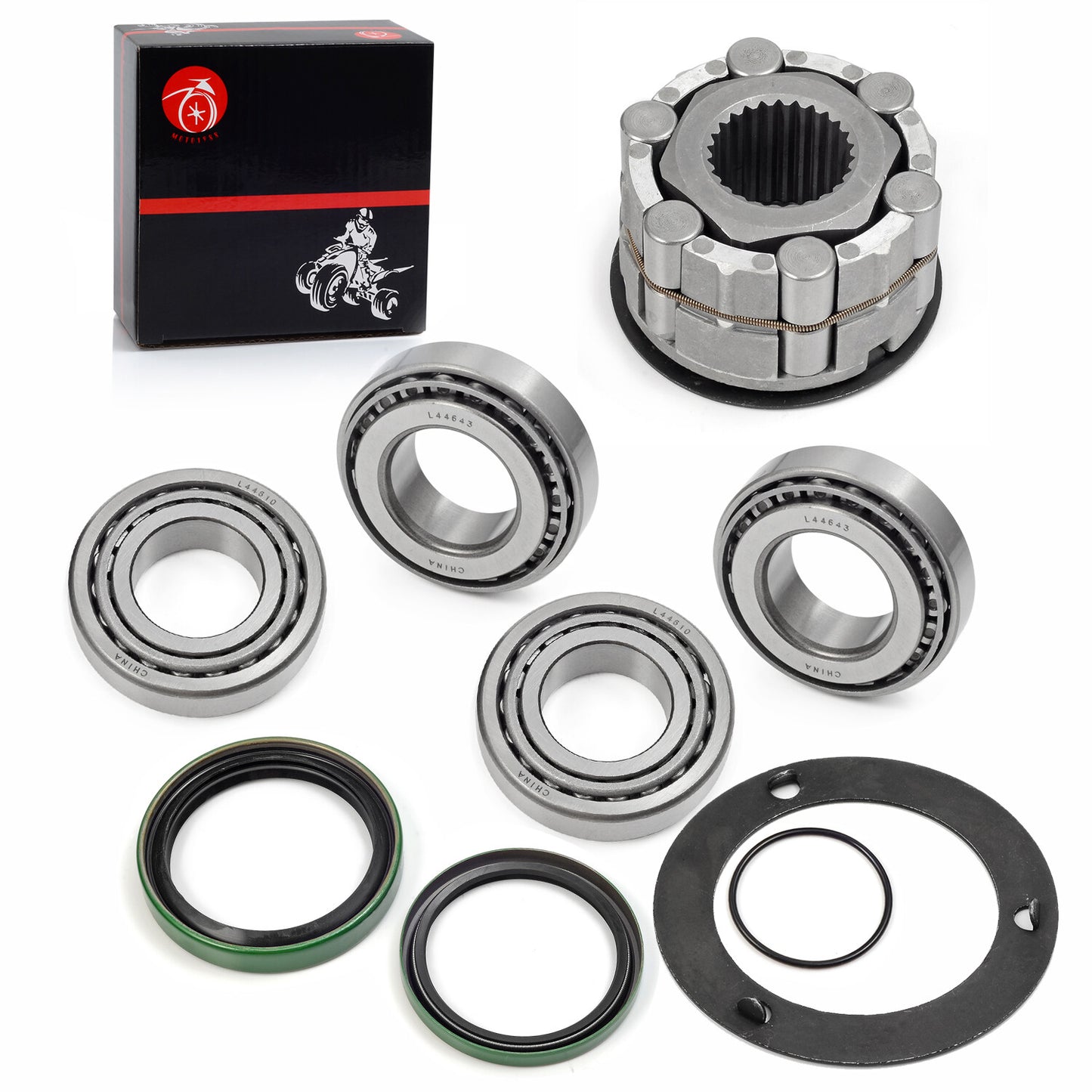 Front Wheel Hub Clutch & Bearings Seals for Polaris Sportsman 400 500 (1996–2007)