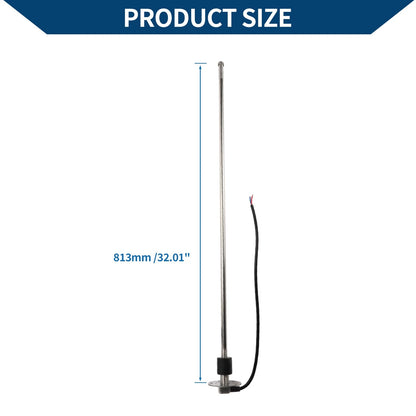 Fuel Sending Unit and Gauge Kit 0-190 Ohm 813mm for Boat Car