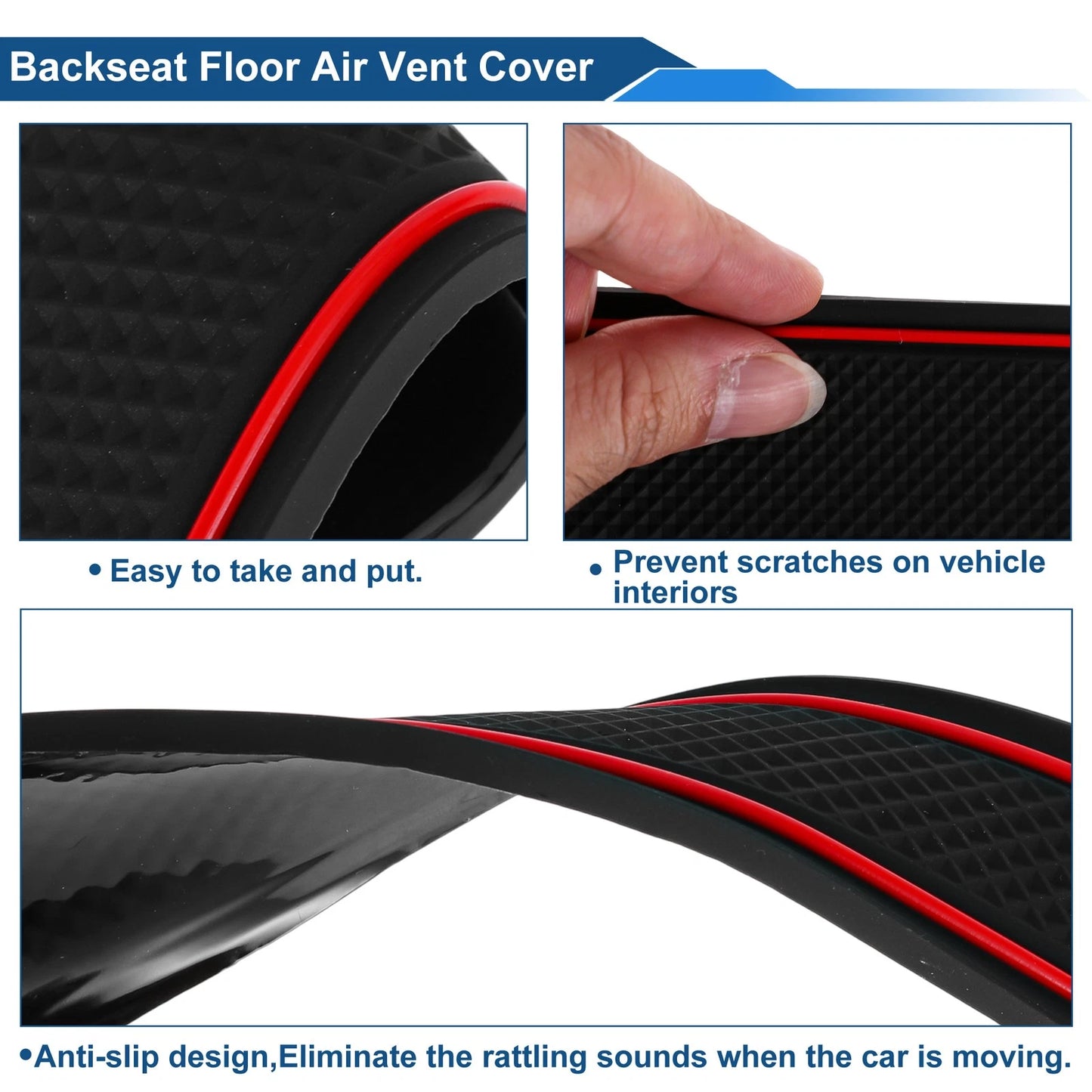 Set of 14 Non-Slip Mats for Toyota C-HR ZYX10/NGX50 (2016–2023) PVC Red