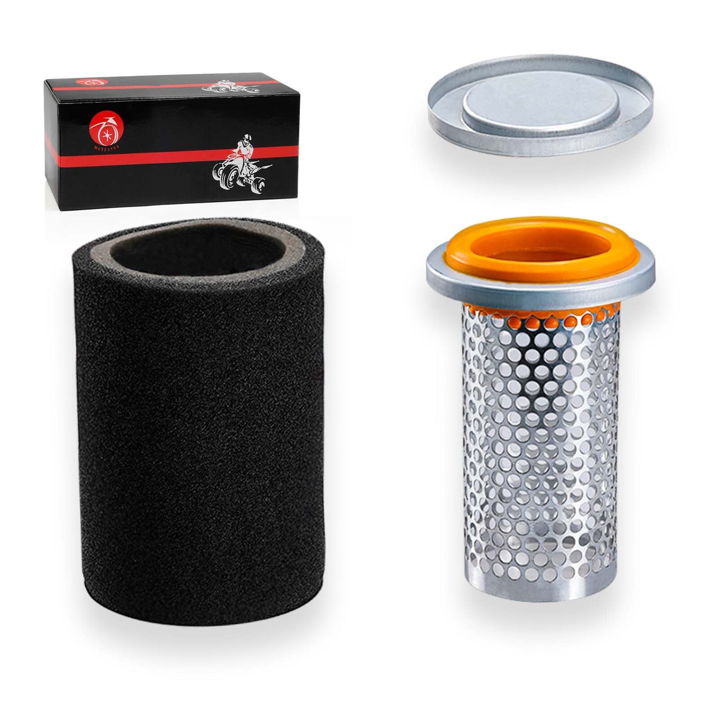 Air Filter & Guide Cage Cap Kit for Yamaha Grizzly 400 450 350 (2007–2014)