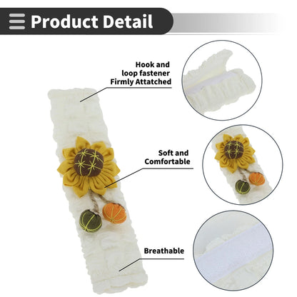Set of 2 Beige Seat Belt Cover Pads for Universal Fit (24.5cm)