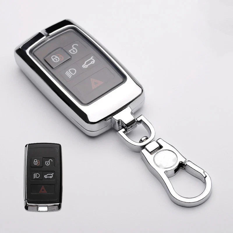 Zinc Alloy Car Key Fob Case Cover for Jaguar Land Rover Range Rover Evoque (2011–2024)