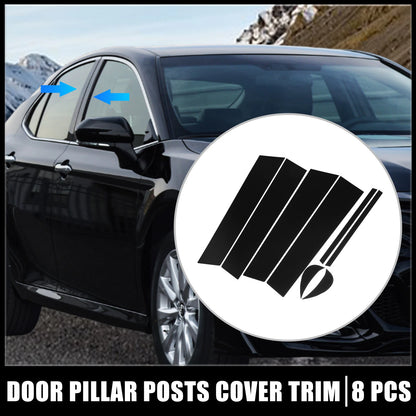 8 Pcs Door Cover Trim Pillar Stickers for Toyota Camry