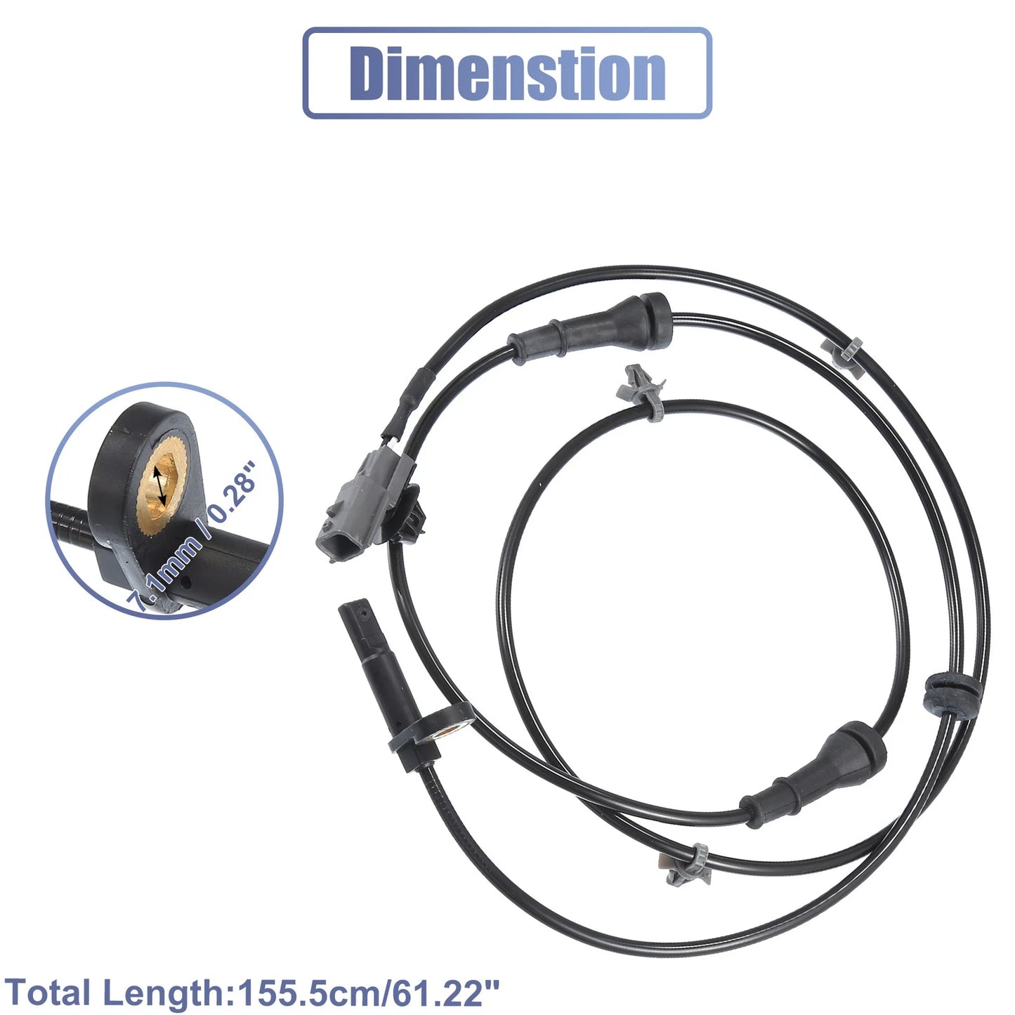 ABS Wheel Speed Sensor Set of 2 No. 479101KA0A for Nissan Juke (2011–2019)