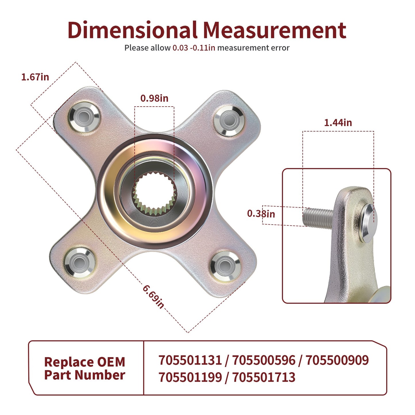 2X Wheel Hubs for Can-Am Outlander Renegade (2004–2015)