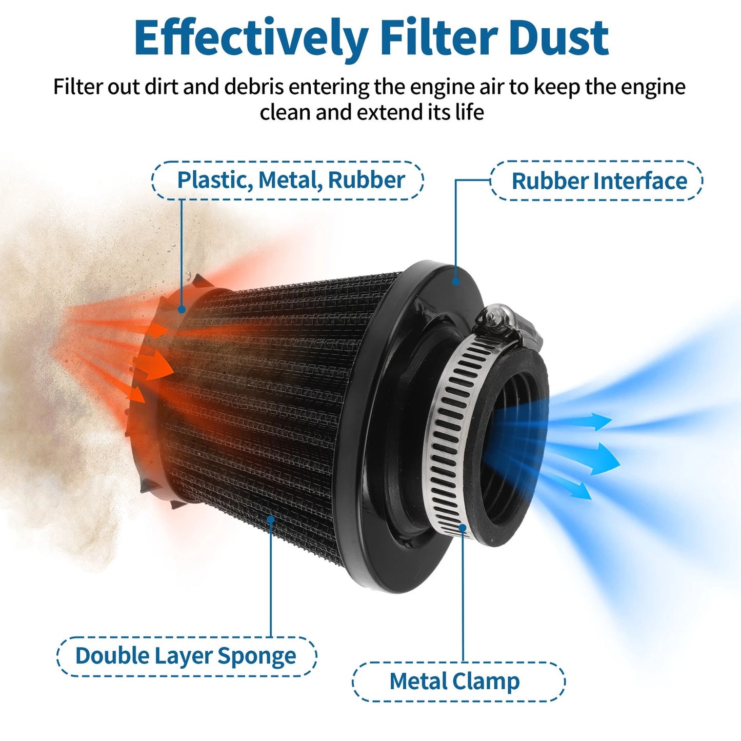 Air Filter for Universal Motorcycle (35 mm)