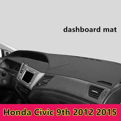 Leather / Car Dashboard Cover Dash Protector Mat Pad for Honda Civic (2006–2023)
