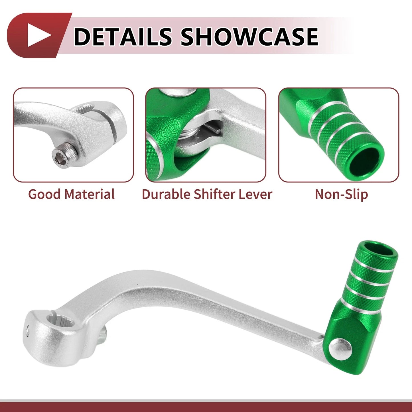 Folding Gear Shifter Lever for Honda CRF110F (2013–2018) Silver Tone