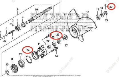 Lower Unit Oil Seal for Honda Outboard 40HP 50HP