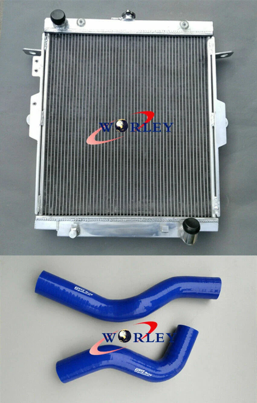 Alloy Radiator + Red Hose for Toyota Landcruiser HDJ78 HDJ79 HZJ78 HZJ79 (1990-2007)
