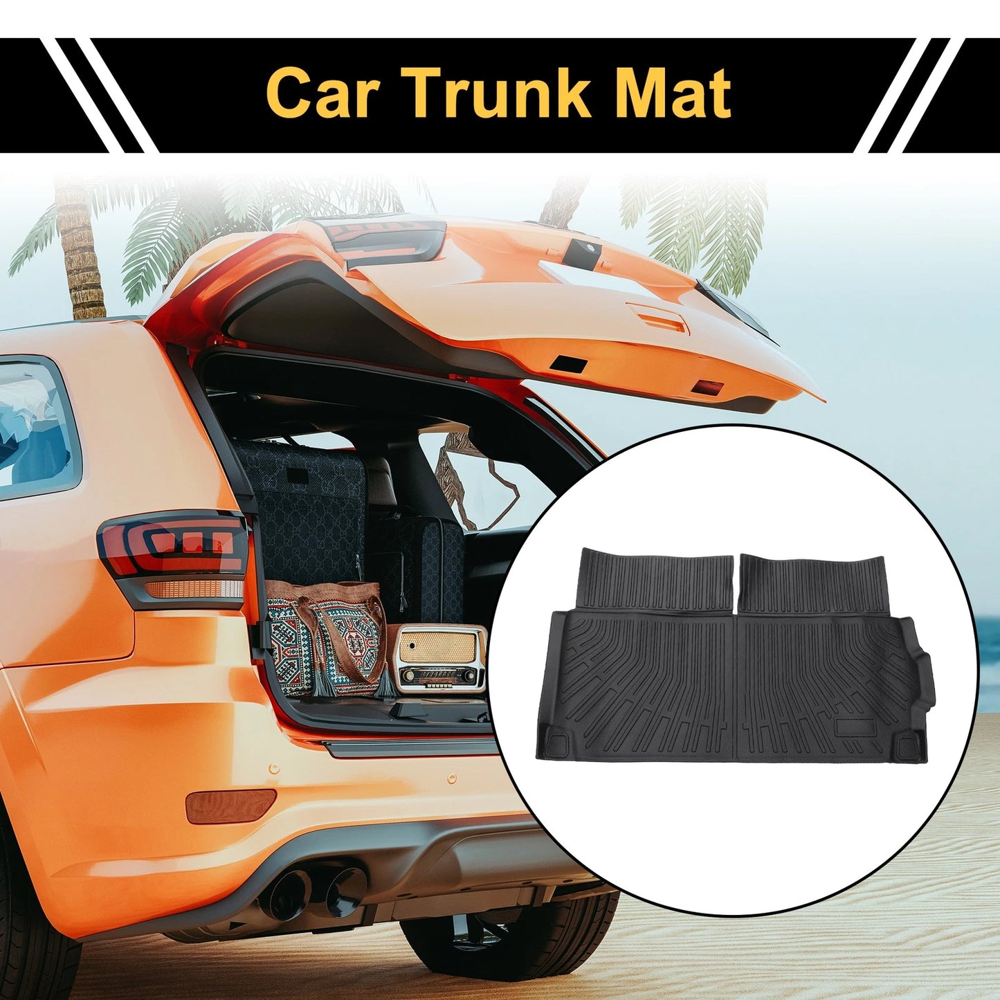 Cargo Liner Rear Trunk Mat for BMW X7 (2019–2024) TPE Stripe Pattern