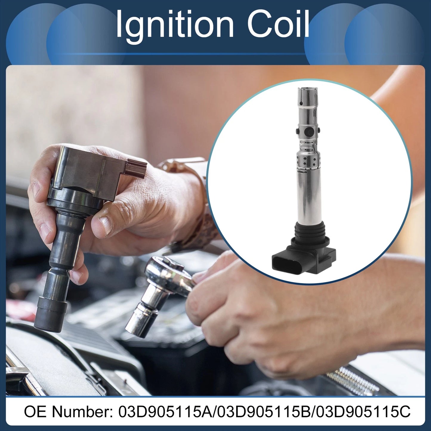 Ignition Coil Pack 03D905115A/03D905115B for Skoda Fabia (2001–2007)