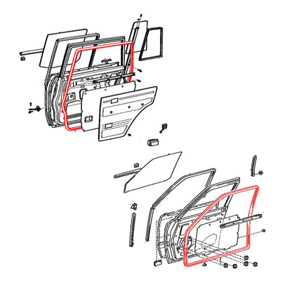 Weatherstrip for Toyota Land Cruiser BJ60 BJ61 FJ62 HJ60 (1980–1987)