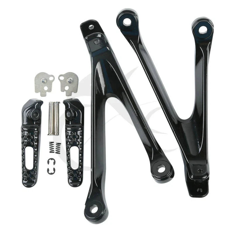 Driver & Passenger Footrests Pegs for Honda CBR1000RR (2008-2016) Black