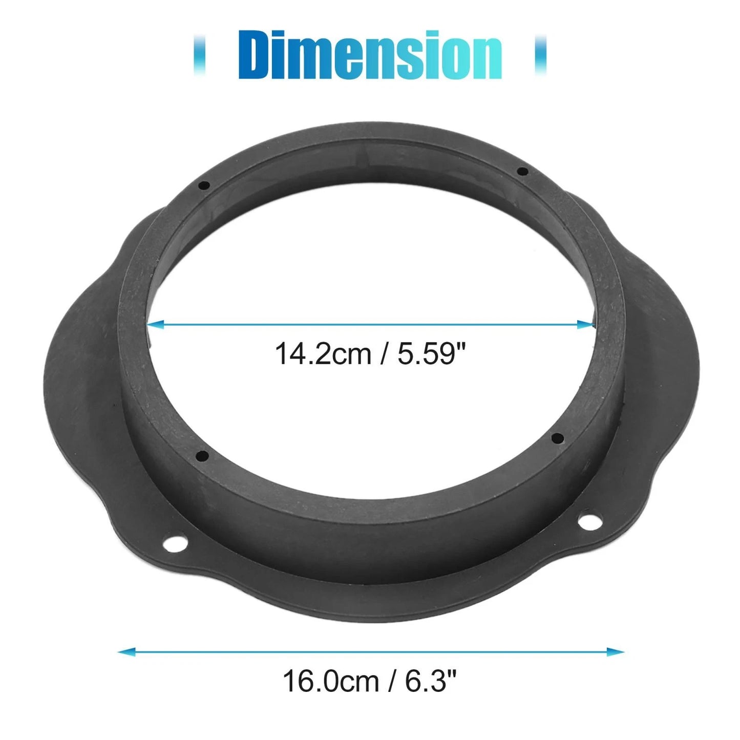 2X 6.5" Speaker Spacer Rings for Ford