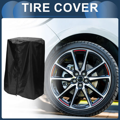 Tire Cover for Light Vehicle (73x110cm) 420D Oxford Fabric Black