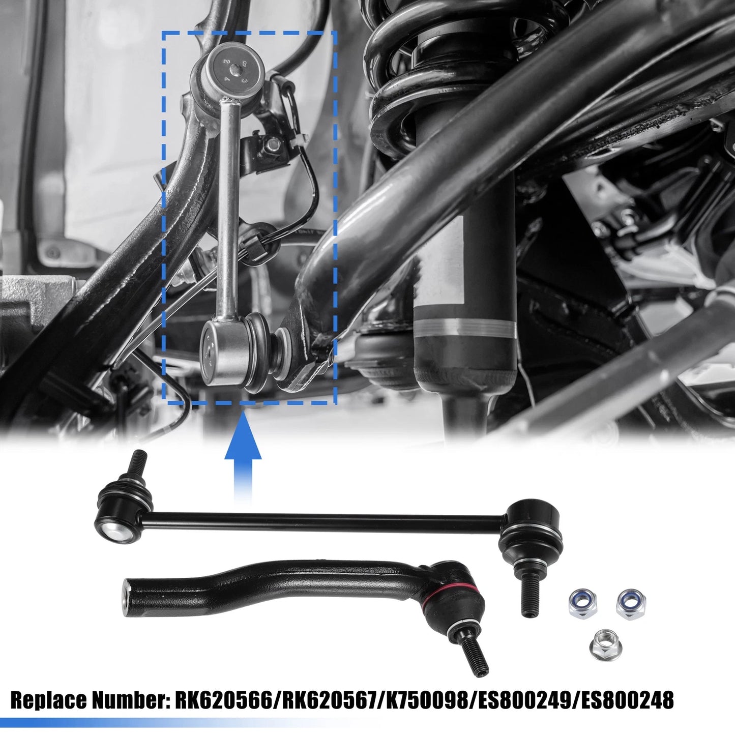 Set of 6 Front Lower Control Arms Tie Rods for Nissan Cube (2009–2014)