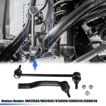 Set of 6 Front Lower Control Arms Tie Rods for Nissan Cube (2009–2014)