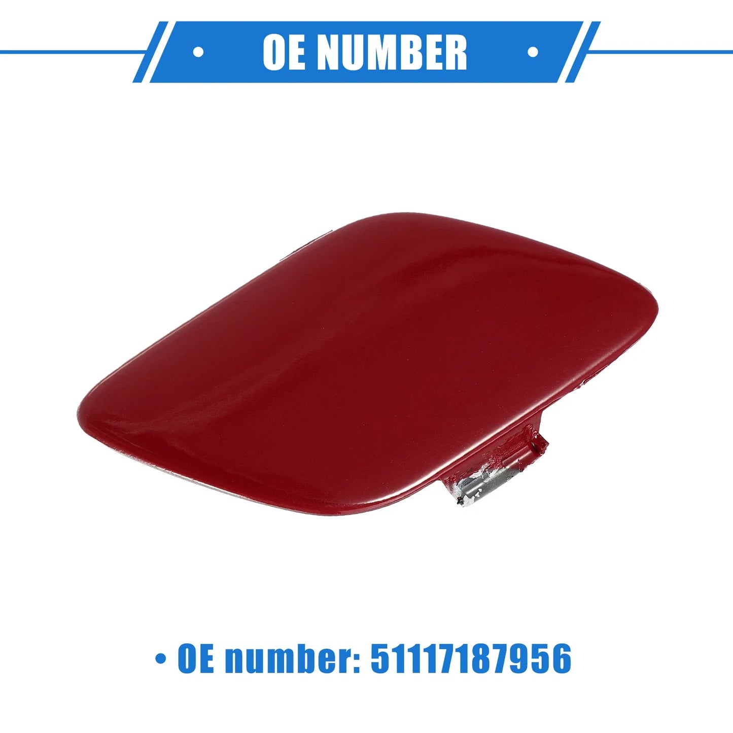 Tow Hook Eye Hole Cover Cap for BMW E92/E93 (2007-2010) Red Front Right