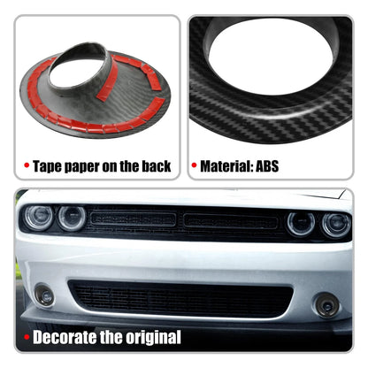 2 x Car ABS Front Fog Light Covers Trim for Dodge Challenger (2015-2020) Black