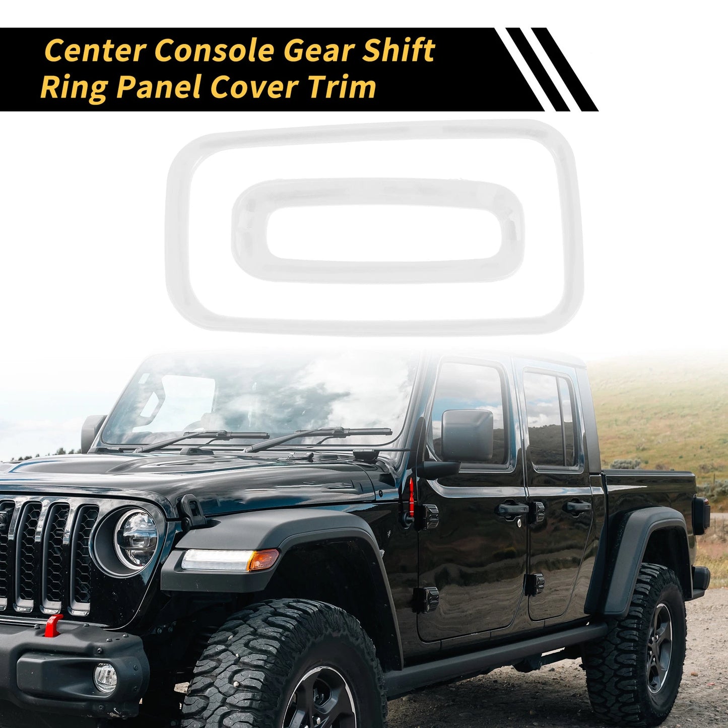 Center Console Gear Shift Ring Panel Cover Trim for Jeep Wrangler JK (2007–2018)