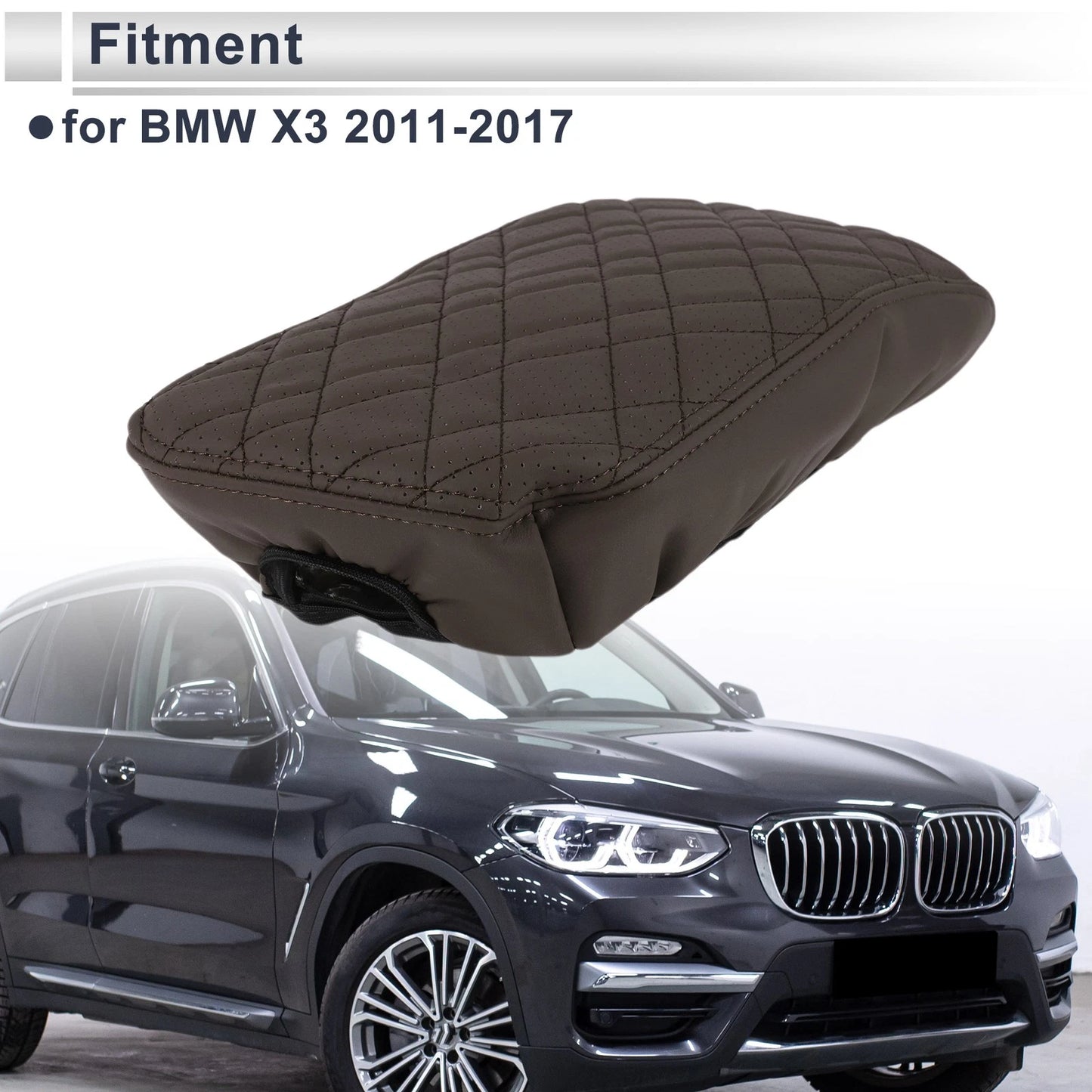 Center Console Cover for BMW X3 (2011–2017) Deep Brown 1 Pc