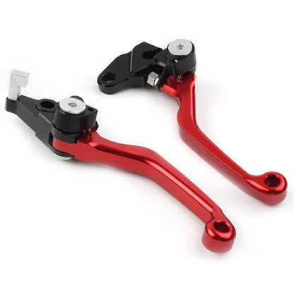 Pivot Dirt Clutch Brake Levers for Kawasaki KLX250 D-Tracker (1993–1997) Aluminum Red
