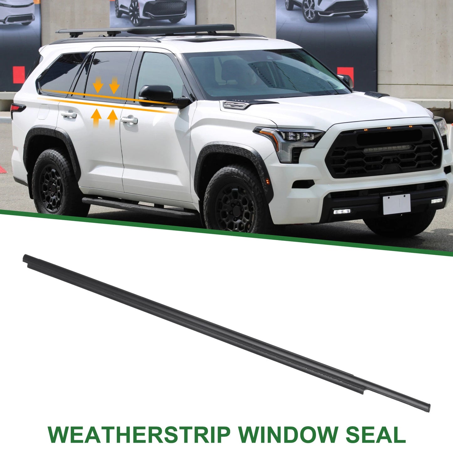 Front Right Weatherstrip Window Seal No.681600C020 for Toyota Sequoia (2008–2022)