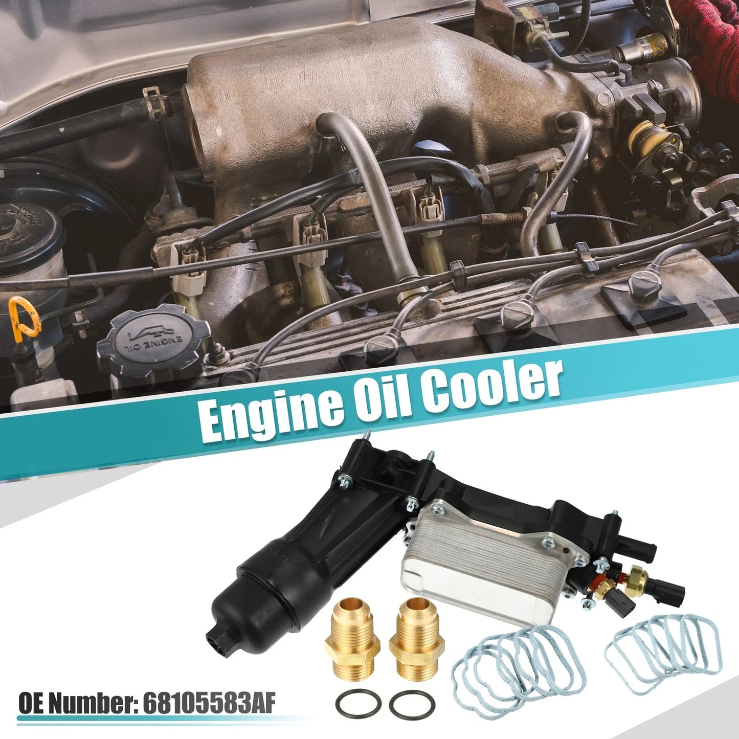 Engine Oil Cooler Housing with Gaskets for Dodge (2011-2019)