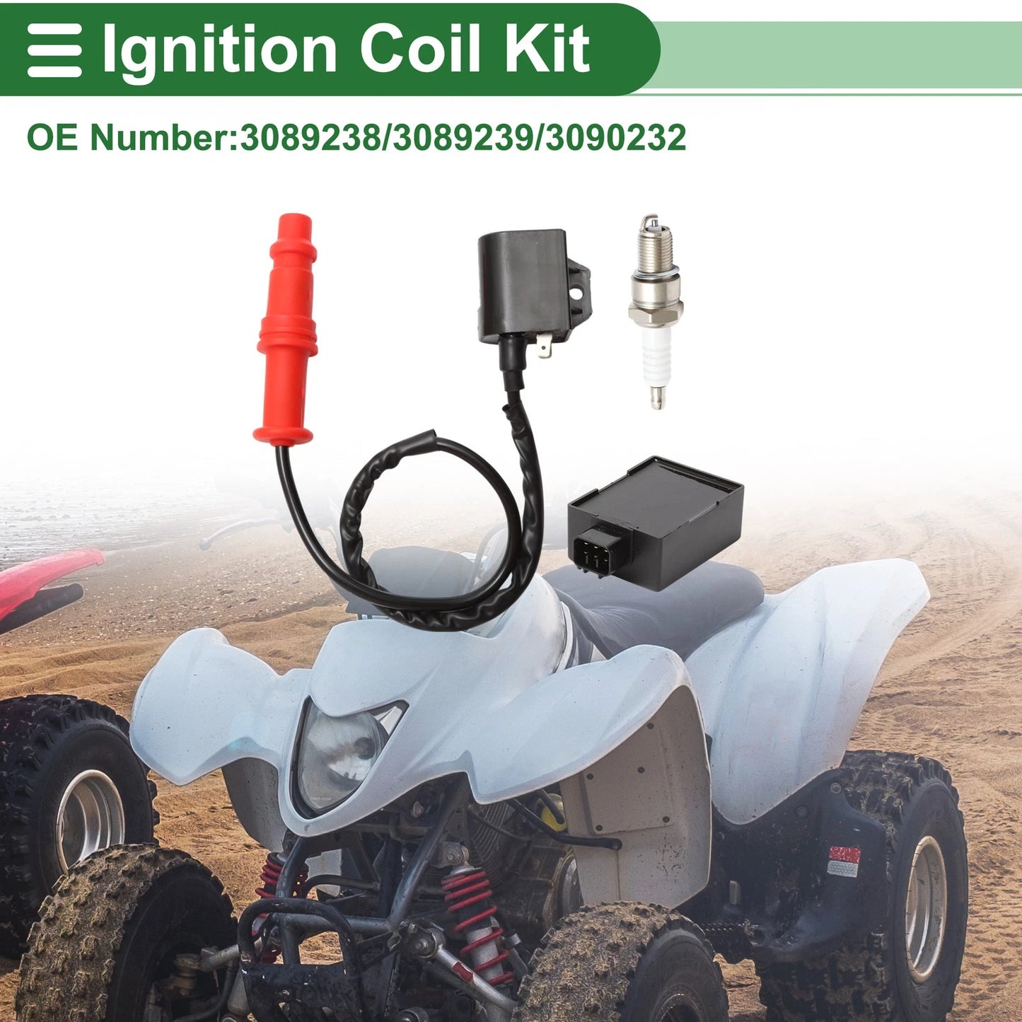Ignition Coil Set for Polaris Ranger 400 (2010–2014) No. 3089238/3089239