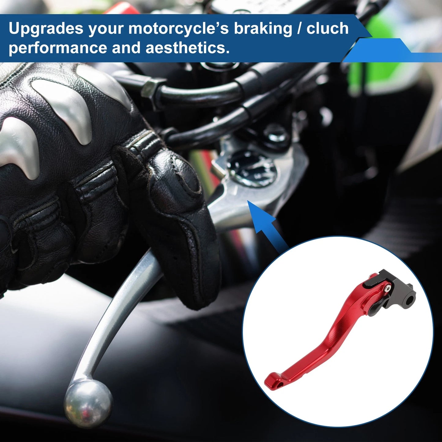 Adjustable Short Brake Clutch Levers for Honda CB750 (2023–2025) 1 Pair Red