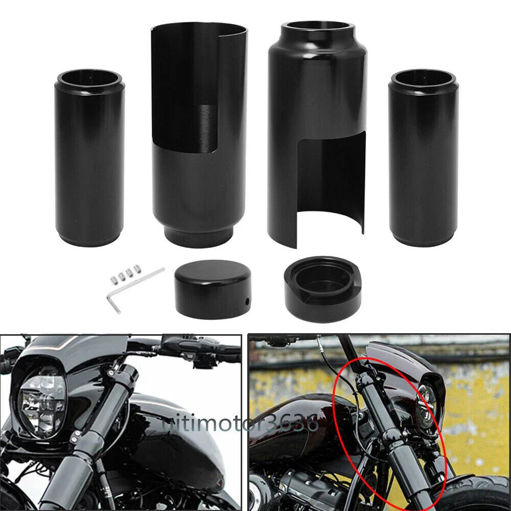 Fork Cover Set Black for Harley-Davidson Softail Breakout FXBR FXBRS (2018-2021)