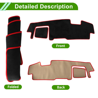 Dashboard Cover for Suzuki Spacia Gear MK53S (2017–Current) Black Red Trim