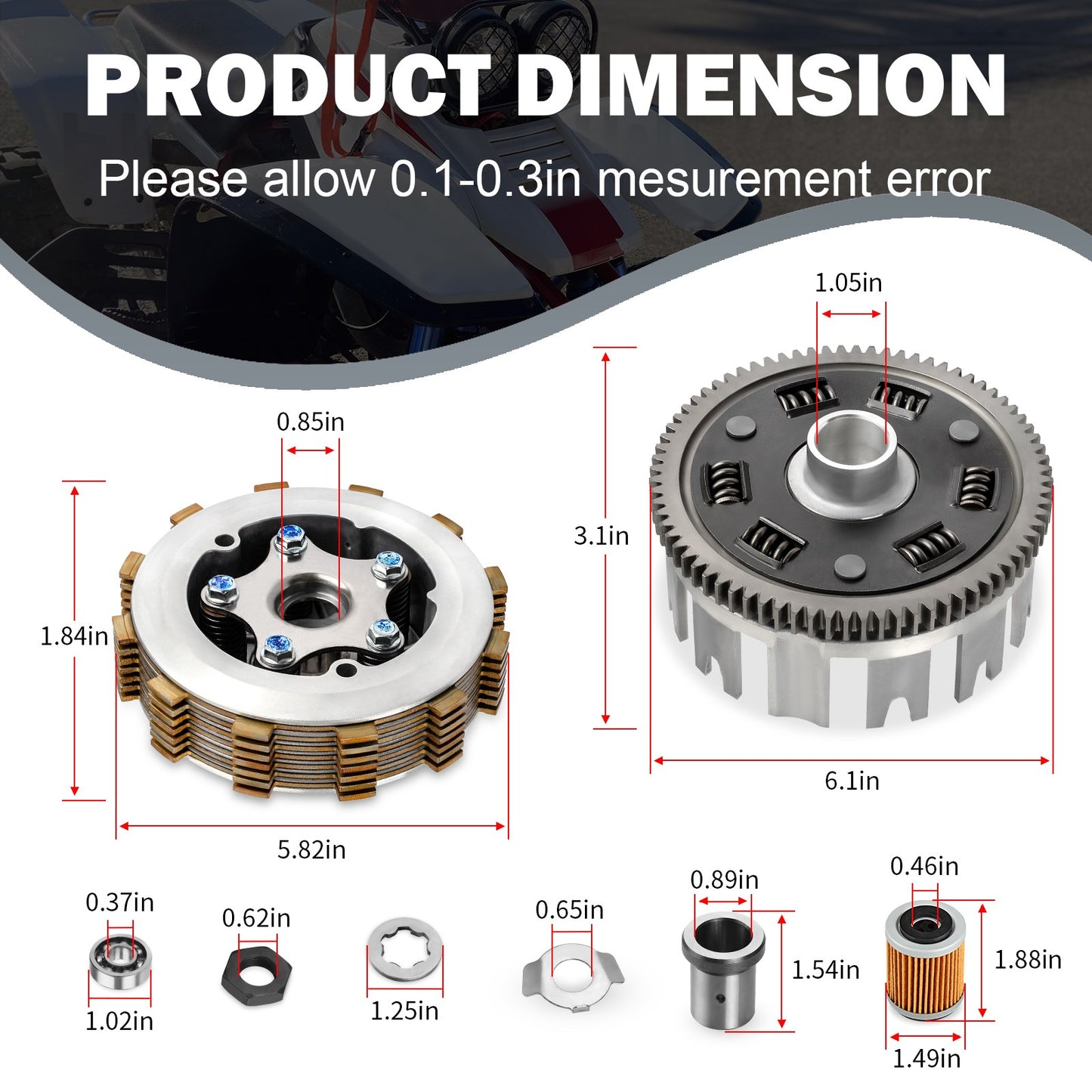 Clutch Assembly for Yamaha Kodiak 400 (1993–1998)