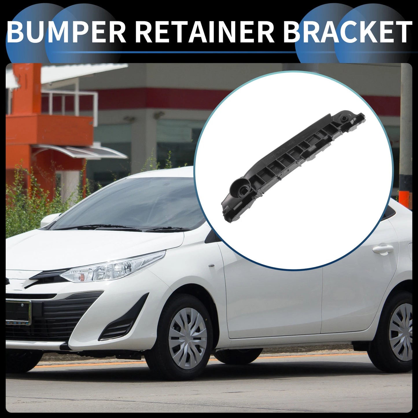 1pc Left Front Bumper Retainer Bracket No. 525360D040 for Toyota Yaris (2006–2009)